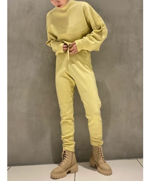 THROW by SLY(スローバイスライ)の「THROW HG TROUSER ハイゲージ パンツ(スラックス・レディース・ライトグレー/ライトイエロー・0/1)」の20枚目の写真