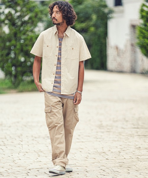 MARBLES(マーブルズ)の「mhs1759-S-SL WORK SHIRT ワークシャツ(シャツ/ブラウス・メンズ・ベージュ/ブルー系その他/カーキ/ネイビー・M/XL/L)」の11枚目の写真
