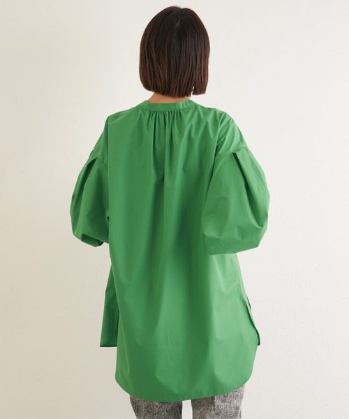 LAVEANGE（ラビアンジェ）の「釦ディティールブラウス（シャツ/ブラウス・レディース・オフホワイト/イエロー/グリーン/ライトブルー・3L/L/M/4L/LL）」の16枚目の写真