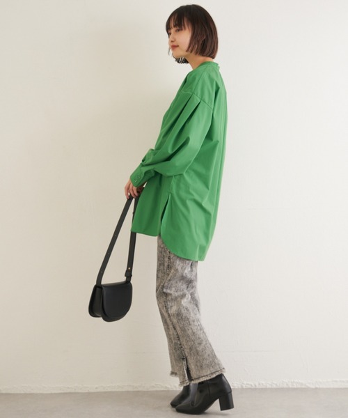 LAVEANGE（ラビアンジェ）の「釦ディティールブラウス（シャツ/ブラウス・レディース・オフホワイト/イエロー/グリーン/ライトブルー・3L/L/M/4L/LL）」の20枚目の写真