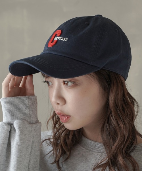 CONVERSE（コンバース）の「【CONVERSE / コンバース】ロゴローキャップ（キャップ・レディース・ブラック/ベージュ/ネイビー/ベージュ系/グリーン系・ONESIZE）」の6枚目の写真
