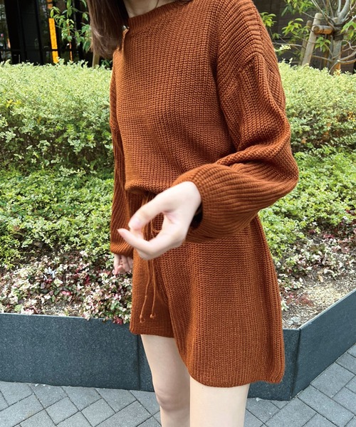 SPIGA（スピーガ）の「背開きニットオールインワン（サロペット/オーバーオール・レディース・ブラック/ベージュ/キャメル・FREE）」の11枚目の写真