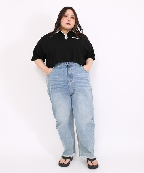 PUNYUS(プニュズ)の「カットオフクロップドデニムパンツ(デニムパンツ・レディース・ブラック/ライトブルー・3/1/4/2)」の17枚目の写真