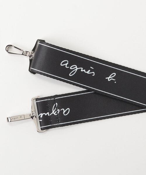 agnes b.（アニエスベー）の「ロゴバッグベルト NA09－01（エコバッグ/サブバッグ・レディース・ブラック・FREE）」の3枚目の写真
