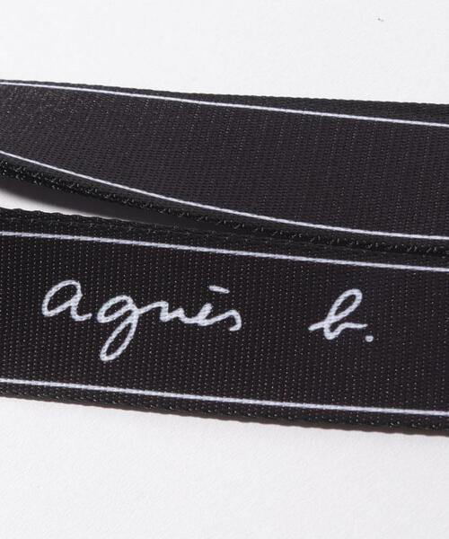 agnes b.（アニエスベー）の「ロゴバッグベルト NA09－01（エコバッグ/サブバッグ・レディース・ブラック・FREE）」の4枚目の写真