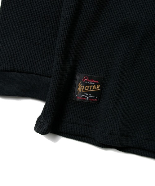 ROTAR（ローター）の「Basic Waffle LS Tee ベーシック ワッフルTシャツ（Tシャツ/カットソー・メンズ・ホワイト/ブラック・MEDIUM/X-LARGE/LARGE）」の6枚目の写真