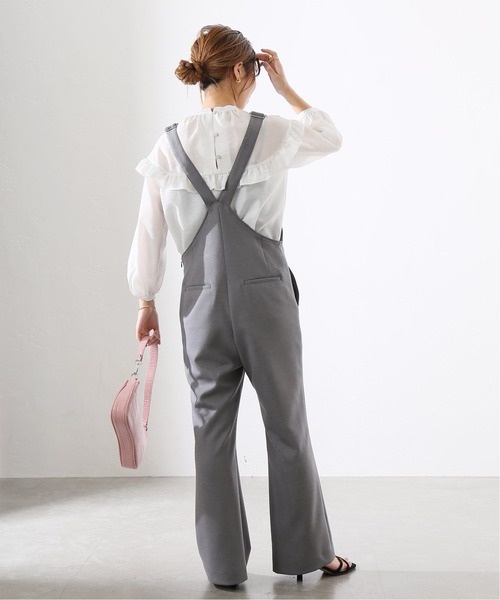 La TOTALITE（ラトータリテ）の「シアーフリル切り替えブラウス◆（シャツ/ブラウス・レディース・ホワイト/グレー/ネイビー・FREE）」の4枚目の写真