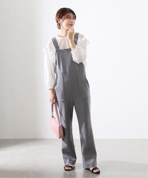 La TOTALITE（ラトータリテ）の「シアーフリル切り替えブラウス◆（シャツ/ブラウス・レディース・ホワイト/グレー/ネイビー・FREE）」の6枚目の写真