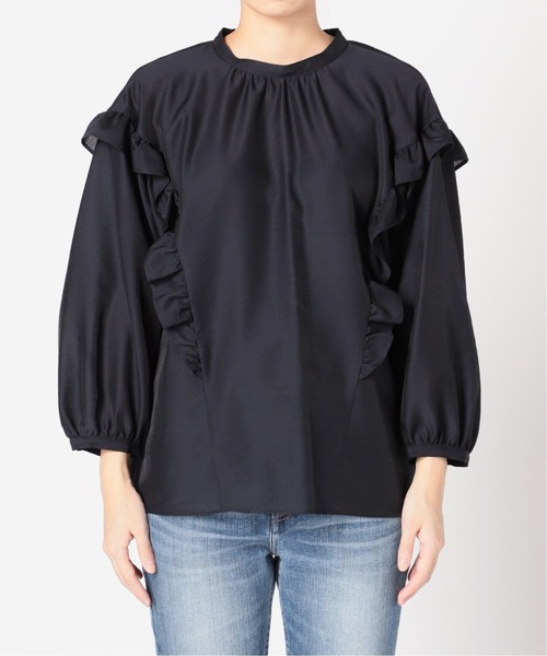 La TOTALITE（ラトータリテ）の「シアーフリル切り替えブラウス◆（シャツ/ブラウス・レディース・ホワイト/グレー/ネイビー・FREE）」の16枚目の写真