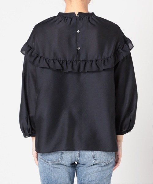 La TOTALITE（ラトータリテ）の「シアーフリル切り替えブラウス◆（シャツ/ブラウス・レディース・ホワイト/グレー/ネイビー・FREE）」の18枚目の写真