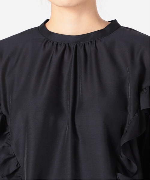 La TOTALITE（ラトータリテ）の「シアーフリル切り替えブラウス◆（シャツ/ブラウス・レディース・ホワイト/グレー/ネイビー・FREE）」の19枚目の写真