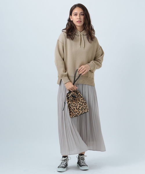 BAYFLOW(ベイフロー)の「ニットプルパーカー(パーカー・レディース・ベージュ/ピンク/グリーン・SMALL/MEDIUM)」の11枚目の写真