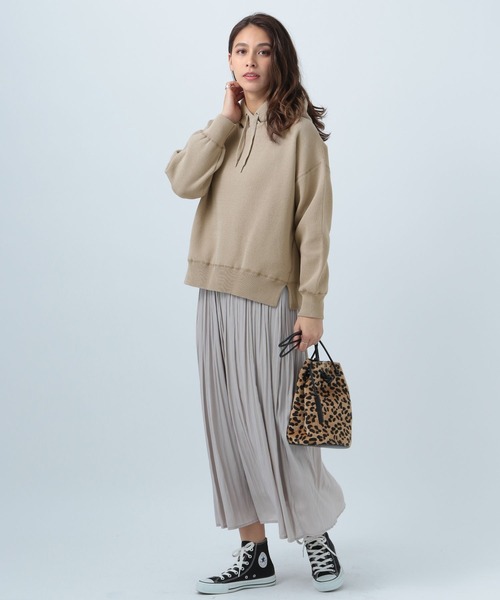 BAYFLOW(ベイフロー)の「ニットプルパーカー(パーカー・レディース・ベージュ/ピンク/グリーン・SMALL/MEDIUM)」の12枚目の写真