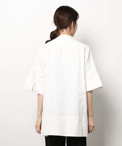 STUDIO NICHOLSON(スタジオニコルソン)の「スタジオニコルソン STUDIO NICHOLSON / SUMA HALF PLACKET SHIRT(シャツ/ブラウス・レディース・オフホワイト・000)」の3枚目の写真