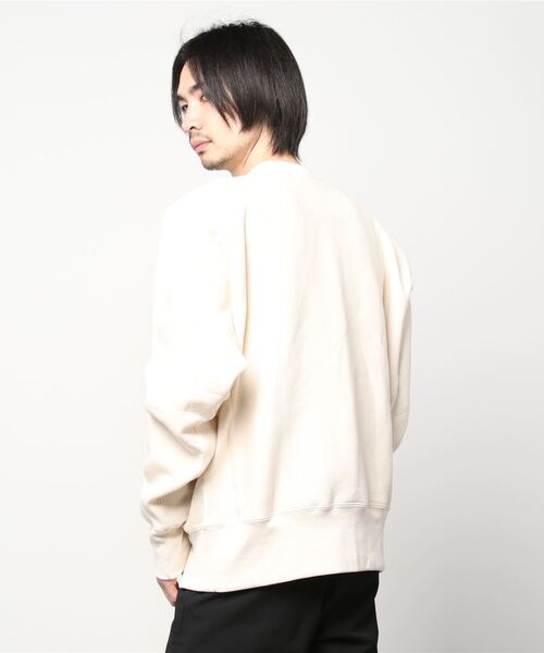 CAMBER(キャンバー)の「CAMBER/CROSS KNIT CREW NECK(スウェット・メンズ・ナチュラル/グレー・L/M/S)」の4枚目の写真