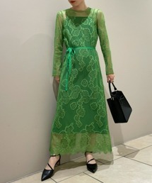 Fray I D フレイ アイディーのワンピース グリーン カーキ 緑色系 レース 通販 Zozotown Fray I D フレイ アイディーのワンピース グリーン カーキ 緑色系 レース 通販 Zozotown