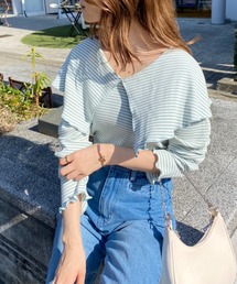 one after another NICE CLAUP | セーラーカラーテレコトップス(Tシャツ/カットソー)