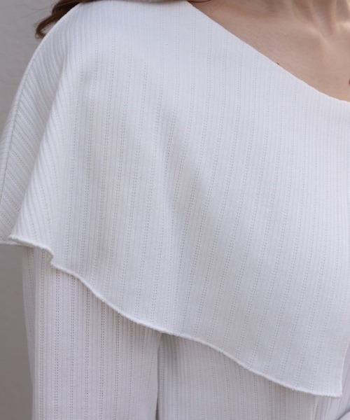 one after another NICE CLAUP（ワンアフターアナザーナイスクラップ）の「セーラーカラーテレコトップス（Tシャツ/カットソー・レディース・ブラック/オフホワイト/レッド系その他/ネイビー系/ベージュ/ミント・FREE）」の7枚目の写真