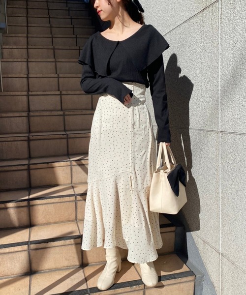 one after another NICE CLAUP（ワンアフターアナザーナイスクラップ）の「セーラーカラーテレコトップス（Tシャツ/カットソー・レディース・ブラック/オフホワイト/レッド系その他/ネイビー系/ベージュ/ミント・FREE）」の15枚目の写真