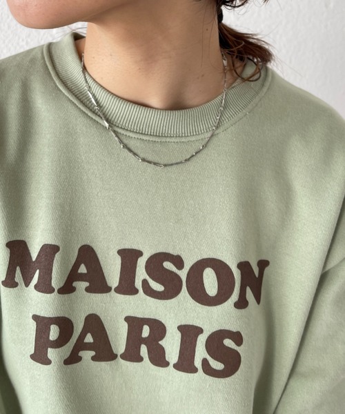 wee9s（ウィークス）の「soft touch PARIS sweat / ソフトタッチロゴデザインスウェット（スウェット・レディース・ブラック/オレンジ/ミント・FREE）」の20枚目の写真