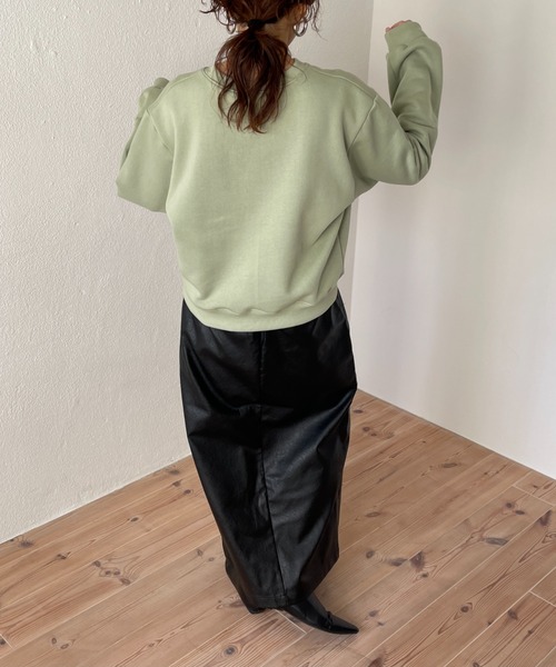 wee9s（ウィークス）の「soft touch PARIS sweat / ソフトタッチロゴデザインスウェット（スウェット・レディース・ブラック/オレンジ/ミント・FREE）」の8枚目の写真