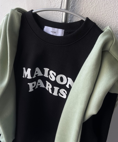 wee9s（ウィークス）の「soft touch PARIS sweat / ソフトタッチロゴデザインスウェット（スウェット・レディース・ブラック/オレンジ/ミント・FREE）」の11枚目の写真