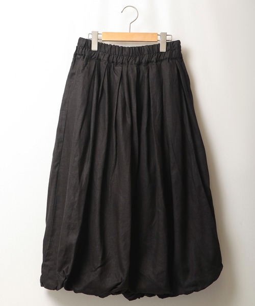 ubasoku（ウバソク）の「【ubasoku】リネン無地裏付バルーンパンツ（その他パンツ・レディース・ブラック・FREE）」の4枚目の写真