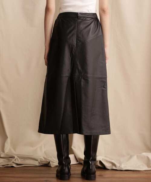 schott(ショット)の「Women's Schott/ショット/LEATHER SKIRT/ウィメンズ レザー スカート(スカート・レディース・ブラック・FREE)」の3枚目の写真