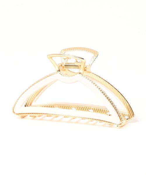 ACCOMMODE（アコモデ）の「バンスクリップハーフサークルカラーエポ（バレッタ/ヘアクリップ・レディース・ベージュ/ブラウン/アイボリー・FREE）」の2枚目の写真