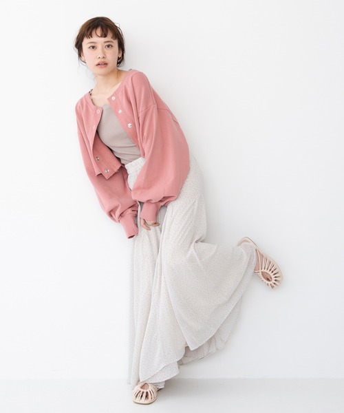 Crisp（クリスプ）の「フラワーシフォンフレアスカート（スカート・レディース・イエロー/ミント・FREE）」の15枚目の写真