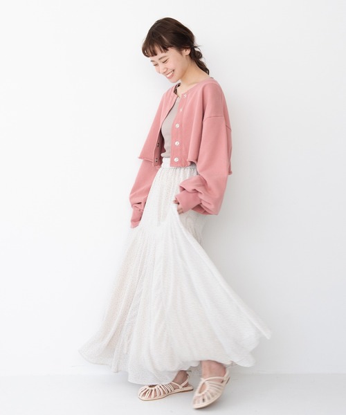 Crisp（クリスプ）の「フラワーシフォンフレアスカート（スカート・レディース・イエロー/ミント・FREE）」の17枚目の写真