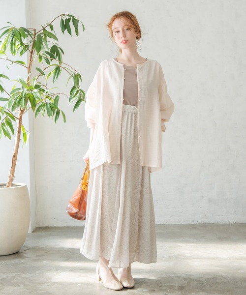 Crisp（クリスプ）の「フラワーシフォンフレアスカート（スカート・レディース・イエロー/ミント・FREE）」の3枚目の写真