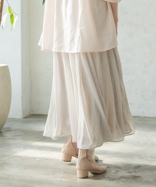 Crisp（クリスプ）の「フラワーシフォンフレアスカート（スカート・レディース・イエロー/ミント・FREE）」の8枚目の写真