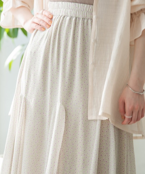 Crisp（クリスプ）の「フラワーシフォンフレアスカート（スカート・レディース・イエロー/ミント・FREE）」の9枚目の写真