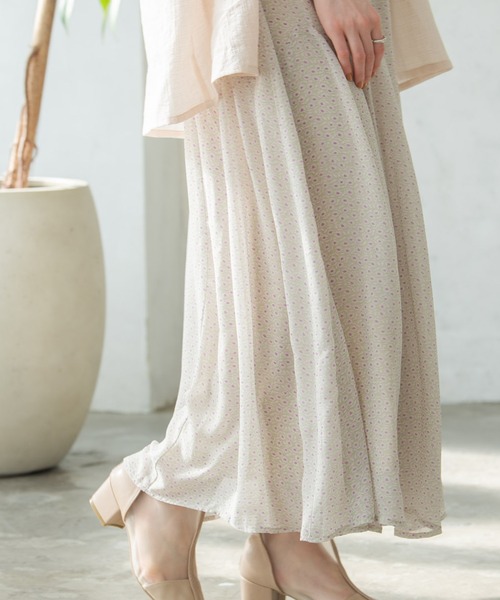 Crisp（クリスプ）の「フラワーシフォンフレアスカート（スカート・レディース・イエロー/ミント・FREE）」の10枚目の写真