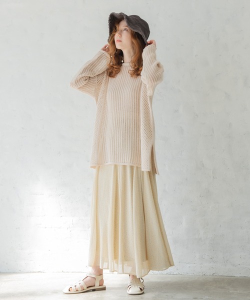 Crisp（クリスプ）の「フラワーシフォンフレアスカート（スカート・レディース・イエロー/ミント・FREE）」の19枚目の写真