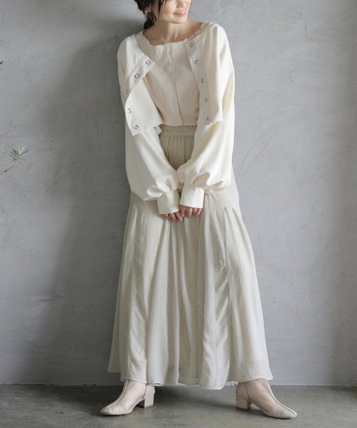 Crisp（クリスプ）の「フラワーシフォンフレアスカート（スカート・レディース・イエロー/ミント・FREE）」の11枚目の写真