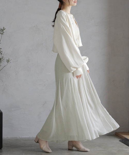 Crisp（クリスプ）の「フラワーシフォンフレアスカート（スカート・レディース・イエロー/ミント・FREE）」の12枚目の写真