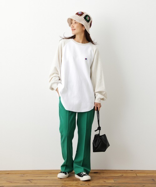 RODEO CROWNS WIDE BOWL（ロデオクラウンズワイドボウル）の「Championボリュームスリーブスウェットトップス（スウェット・レディース・パープル系その他/ホワイト系その他/グリーン系その他/ブルー系その他3・FREE）」の12枚目の写真