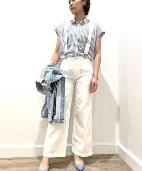 GAP(ギャップ)の「FREE&FLOW デニム サスペンダー サロペット(サロペット/オーバーオール・レディース・ホワイト・30/23/24/25/26/27/28/29)」の11枚目の写真