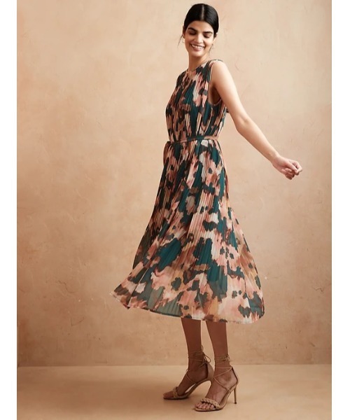 Banana Factory Republic Factory Store プリーツミディドレス ワンピース Store ファクトリーストア のファッション Banana ワンピース ドレス Republic Store バナナリパブリック Factory 値下げ可能