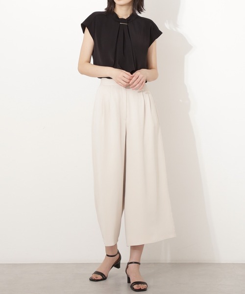 NATURAL BEAUTY BASIC(ナチュラルビューティーベーシック)の「メタルポイントボウタイブラウス(シャツ/ブラウス・レディース・ブラック/ベージュ/オフホワイト・マルチサイズ)」の20枚目の写真