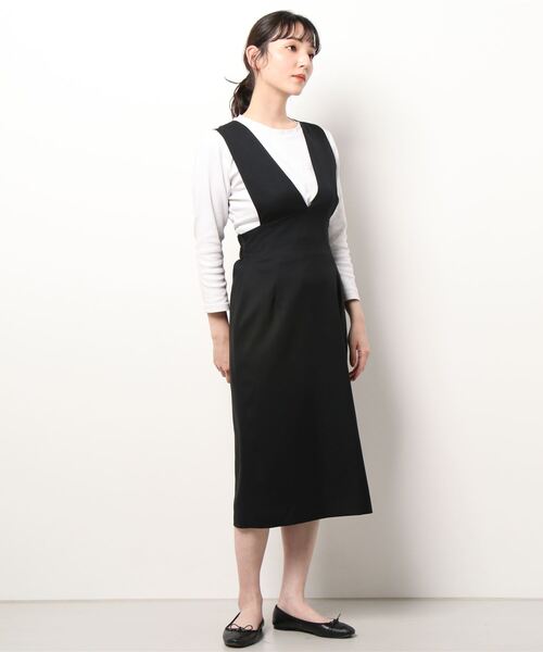 Vネックハイウエストタイトジャンスカ ジャンパースカート 12twelve Agenda トゥエルブ アジェンダ のファッション通販 Zozotown