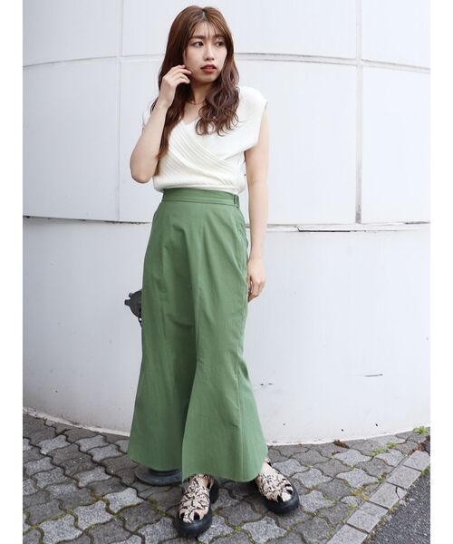 MURUA（ムルーア）の「コンパクトカシュクールニット（ニット/セーター・レディース・アイボリー/ブラック/グリーン/ベージュ・FREE）」の9枚目の写真