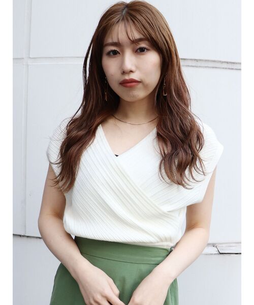 MURUA（ムルーア）の「コンパクトカシュクールニット（ニット/セーター・レディース・アイボリー/ブラック/グリーン/ベージュ・FREE）」の10枚目の写真