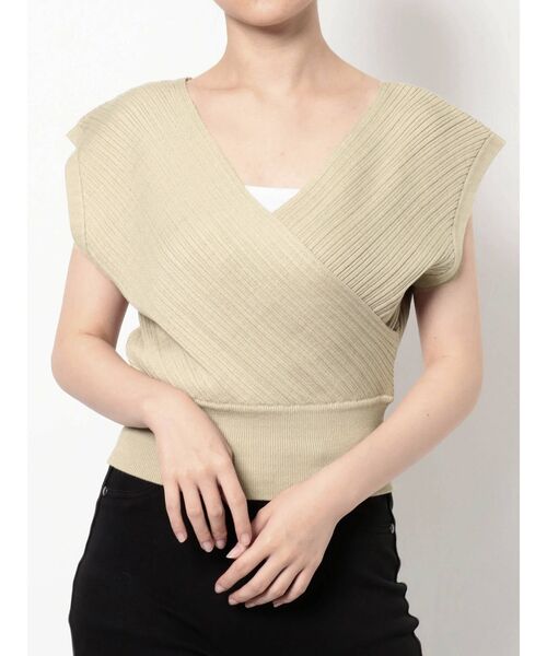 MURUA（ムルーア）の「コンパクトカシュクールニット（ニット/セーター・レディース・アイボリー/ブラック/グリーン/ベージュ・FREE）」の11枚目の写真