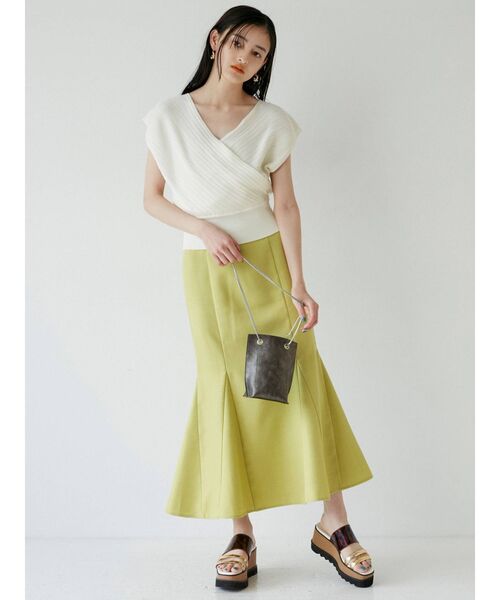 MURUA（ムルーア）の「コンパクトカシュクールニット（ニット/セーター・レディース・アイボリー/ブラック/グリーン/ベージュ・FREE）」の14枚目の写真