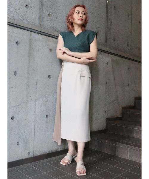 MURUA（ムルーア）の「コンパクトカシュクールニット（ニット/セーター・レディース・アイボリー/ブラック/グリーン/ベージュ・FREE）」の16枚目の写真