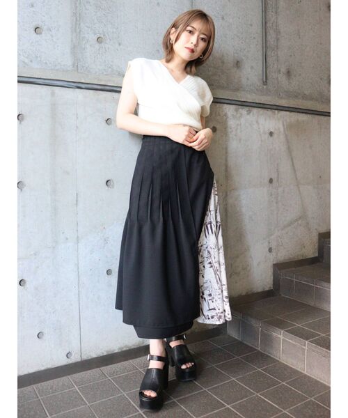 MURUA（ムルーア）の「コンパクトカシュクールニット（ニット/セーター・レディース・アイボリー/ブラック/グリーン/ベージュ・FREE）」の19枚目の写真