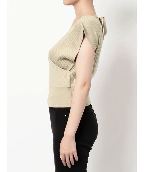 MURUA（ムルーア）の「コンパクトカシュクールニット（ニット/セーター・レディース・アイボリー/ブラック/グリーン/ベージュ・FREE）」の21枚目の写真